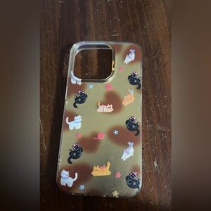 Cute Cat Pattern iPhone 15 pro Case